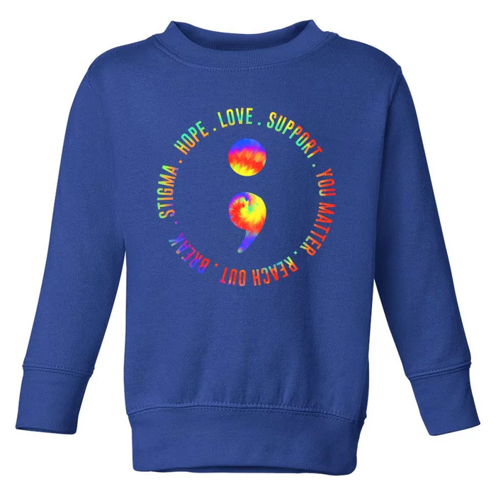 You Matter Semicolon Suicide Prevention Awareness Toddler Sweatshirt