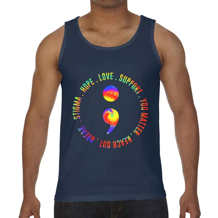 You Matter Semicolon Suicide Prevention Awareness Comfort Colors® Tank Top