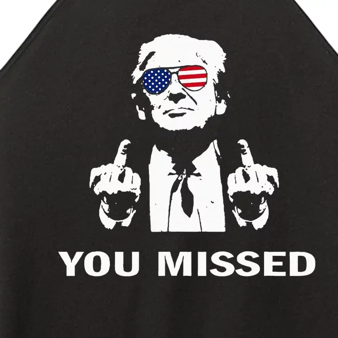 You Missed Shot Republican Pro Trump President 2024 Women’s Perfect Tri Rocker Tank