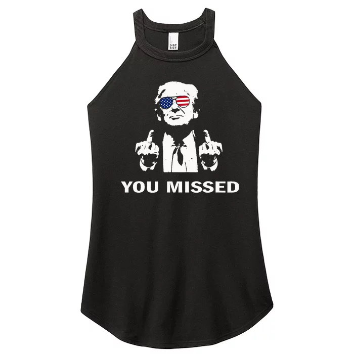 You Missed Shot Republican Pro Trump President 2024 Women’s Perfect Tri Rocker Tank