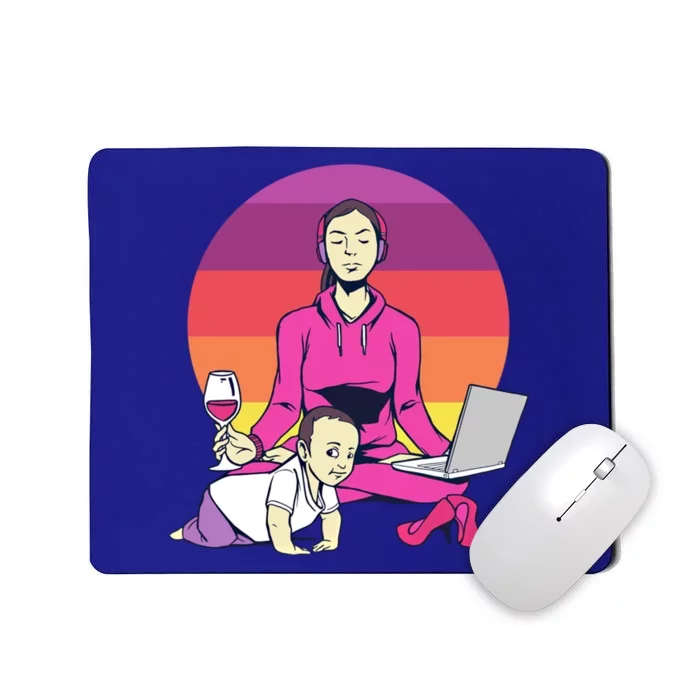 Yoga Mama Spiritual Saying Meditation Mother Great Gift Mousepad