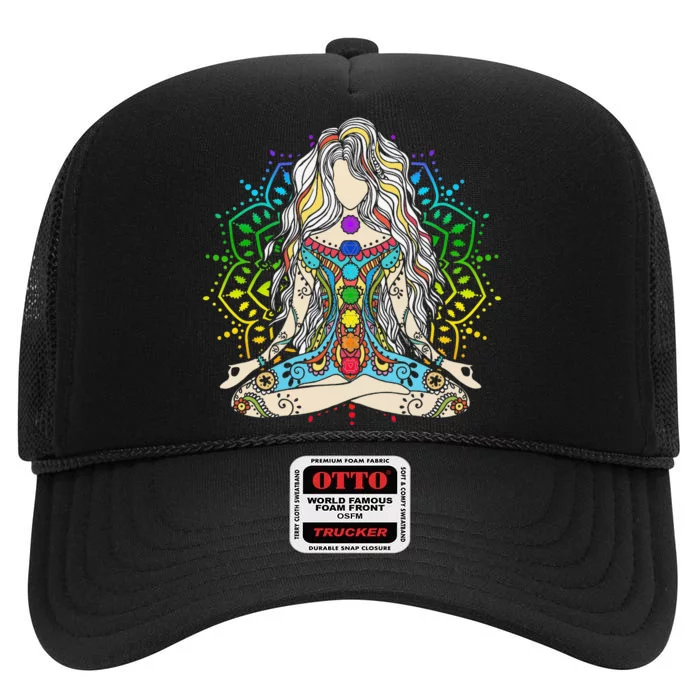 Yoga Meditation Spiritual Body Energy Chakra Buddha High Crown Mesh Trucker Hat