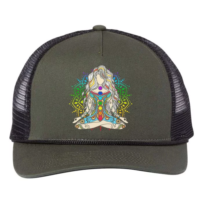 Yoga Meditation Spiritual Body Energy Chakra Buddha Retro Rope Trucker Hat Cap