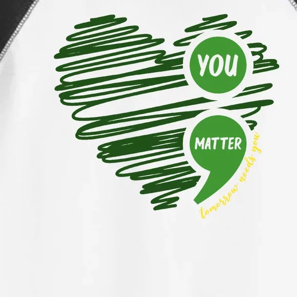 You Matter Semicolon Heart Mental Health Awareness Toddler Fine Jersey T-Shirt