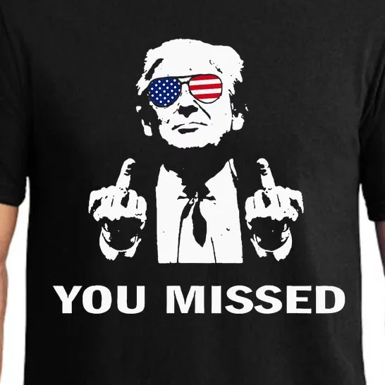 You Missed Shot Republican Pro Trump President 2024 Pajama Set