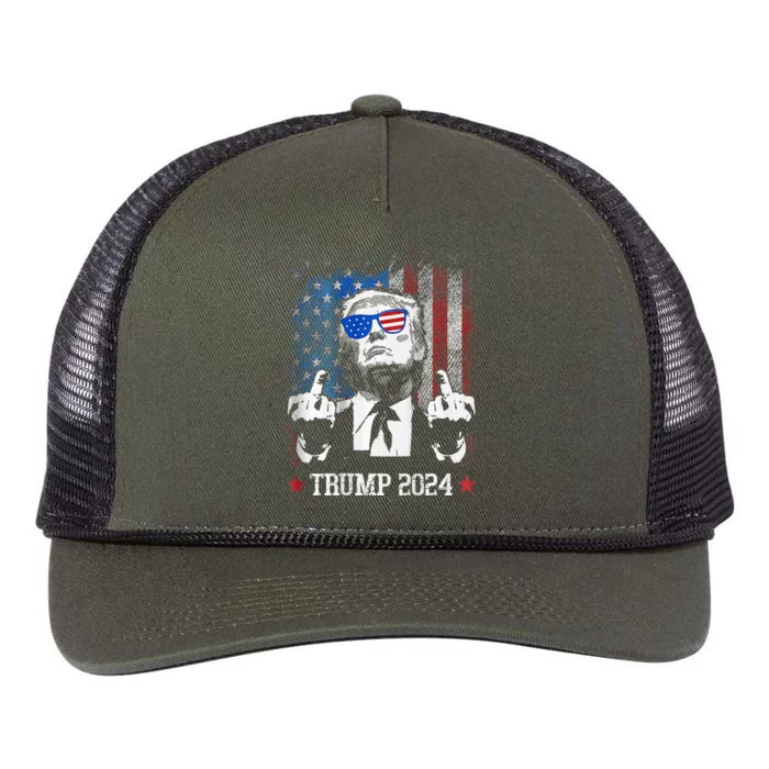 You Missed Shot Republican Pro Trump President 2024 Retro Rope Trucker Hat Cap