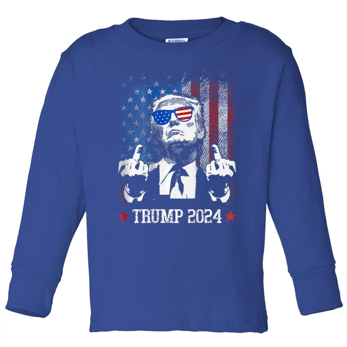 You Missed Shot Republican Pro Trump President 2024 Toddler Long Sleeve Shirt