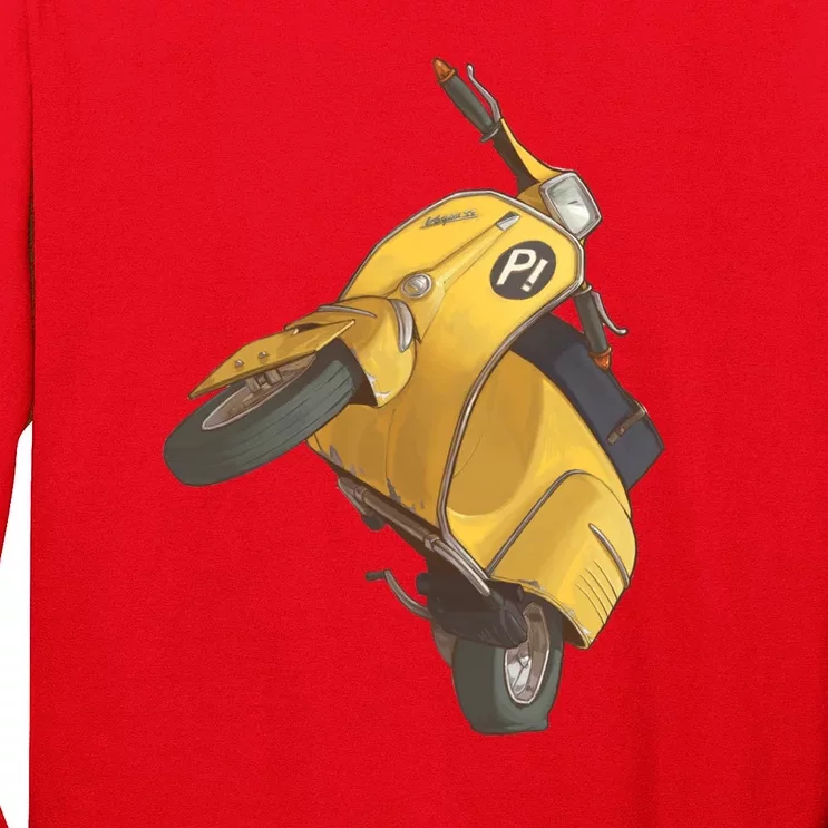 Yellow Motor Scooter Long Sleeve Shirt