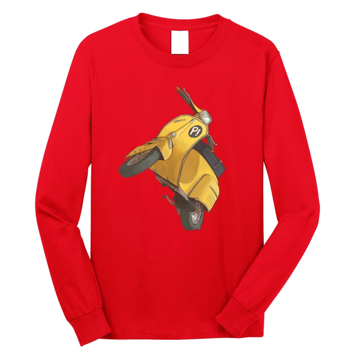 Yellow Motor Scooter Long Sleeve Shirt