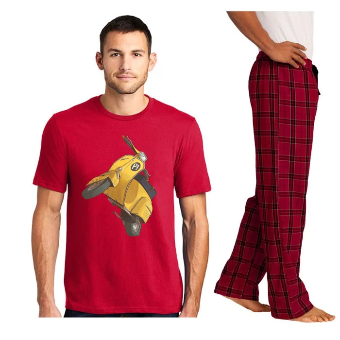 Yellow Motor Scooter Pajama Set