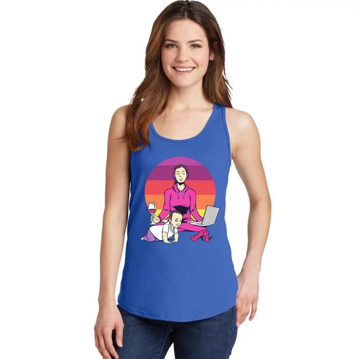 Yoga Mama Spiritual Saying Meditation Mother Meaningful Gift Ladies Essential Tank