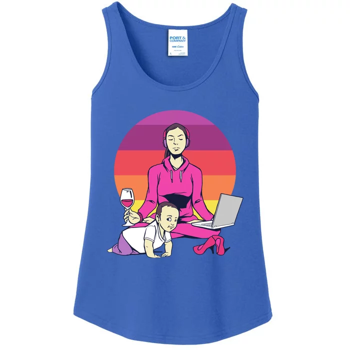 Yoga Mama Spiritual Saying Meditation Mother Meaningful Gift Ladies Essential Tank