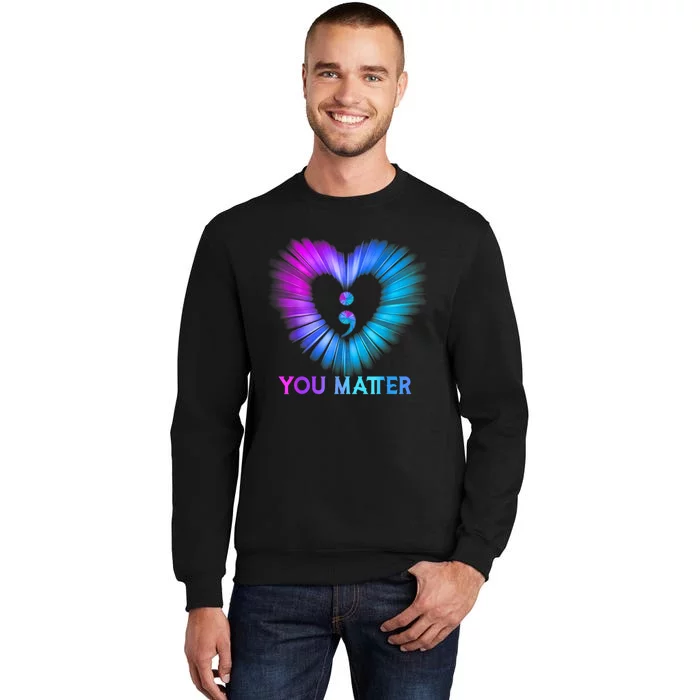 You Matter Suicide Prevention Awareness Teal Purple Heart Sweatshirt