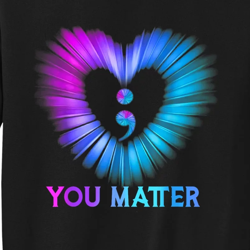 You Matter Suicide Prevention Awareness Teal Purple Heart Sweatshirt