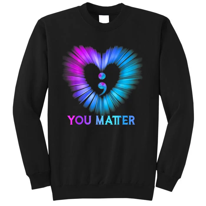 You Matter Suicide Prevention Awareness Teal Purple Heart Sweatshirt