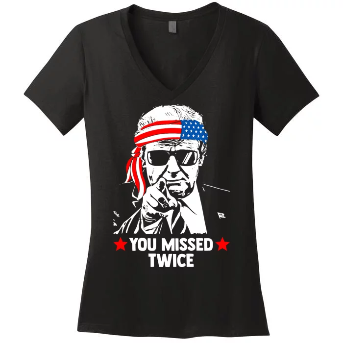 You Missed Twice Women's V-Neck T-Shirt