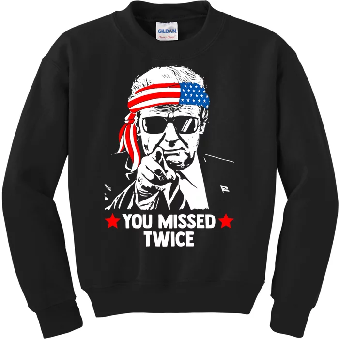 You Missed Twice Kids Sweatshirt