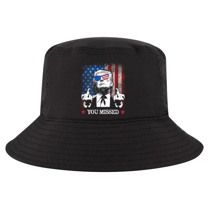 You Missed Trump 2024 Us American Flag Cool Comfort Performance Bucket Hat