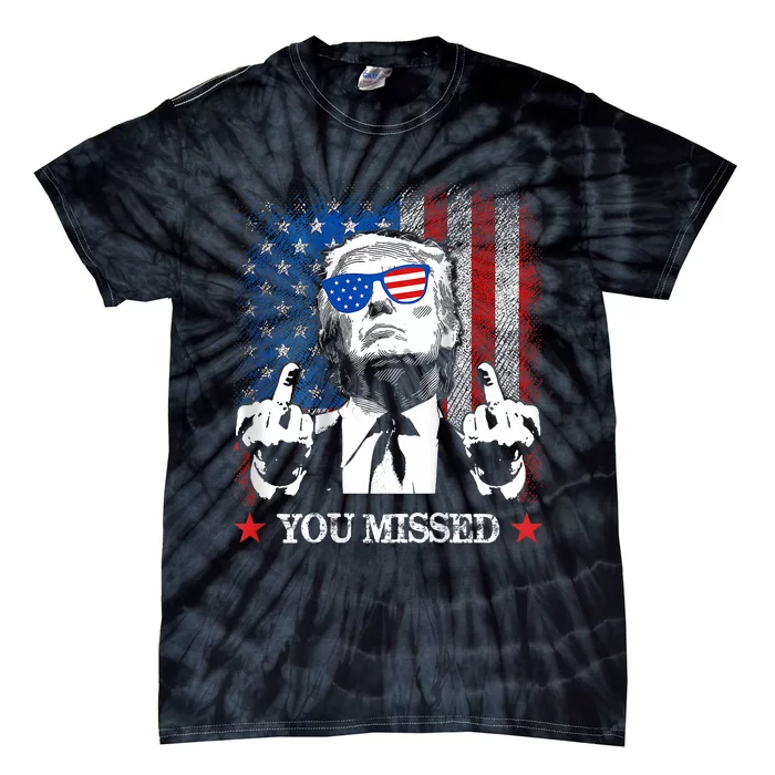 You Missed Trump 2024 Us American Flag Tie-Dye T-Shirt