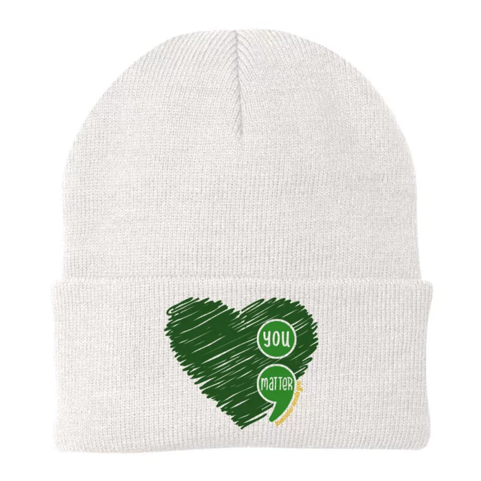 You Matter Tomorrow Needs You Mental Health Awareness Heart Knit Cap Winter Beanie