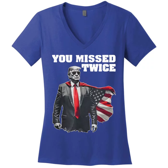 You Missed Twice Women's V-Neck T-Shirt