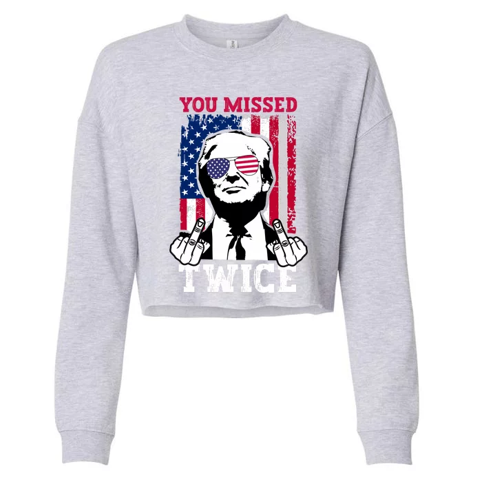 You Missed Twice Cropped Pullover Crew