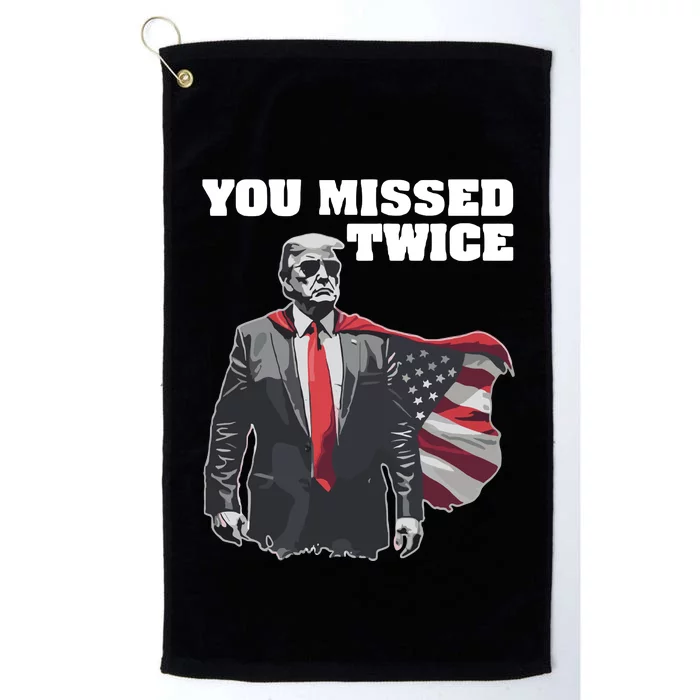 You Missed Twice Platinum Collection Golf Towel