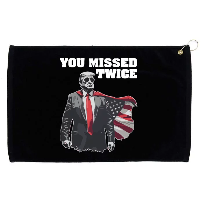 You Missed Twice Grommeted Golf Towel