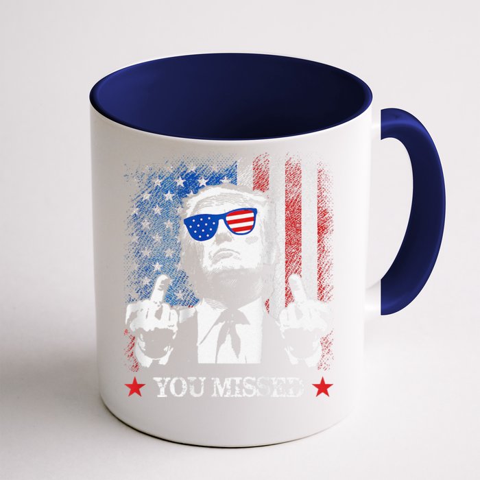 You Missed Trump 2024 Us American Flag Front & Back Coffee Mug