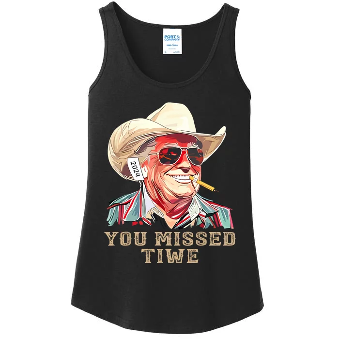 You Missed Twice Ladies Essential Tank