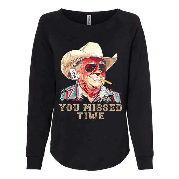 You Missed Twice Womens California Wash Sweatshirt