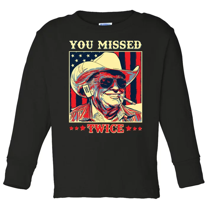 You Missed Twice Toddler Long Sleeve Shirt