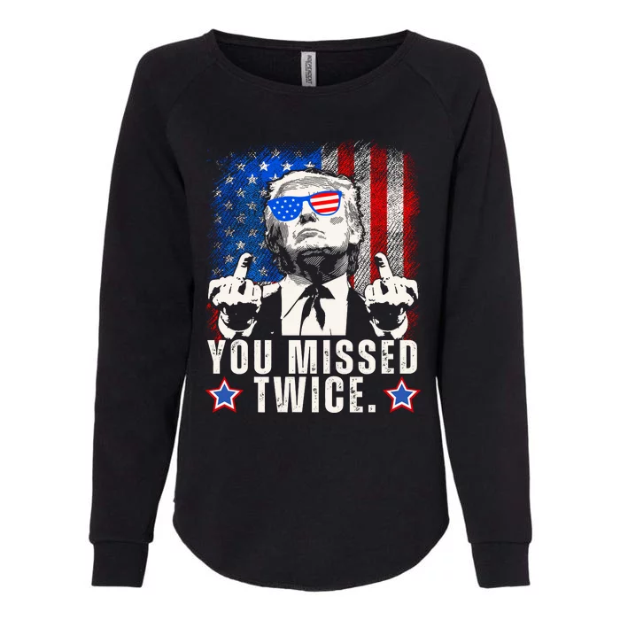 You Missed Twice Womens California Wash Sweatshirt