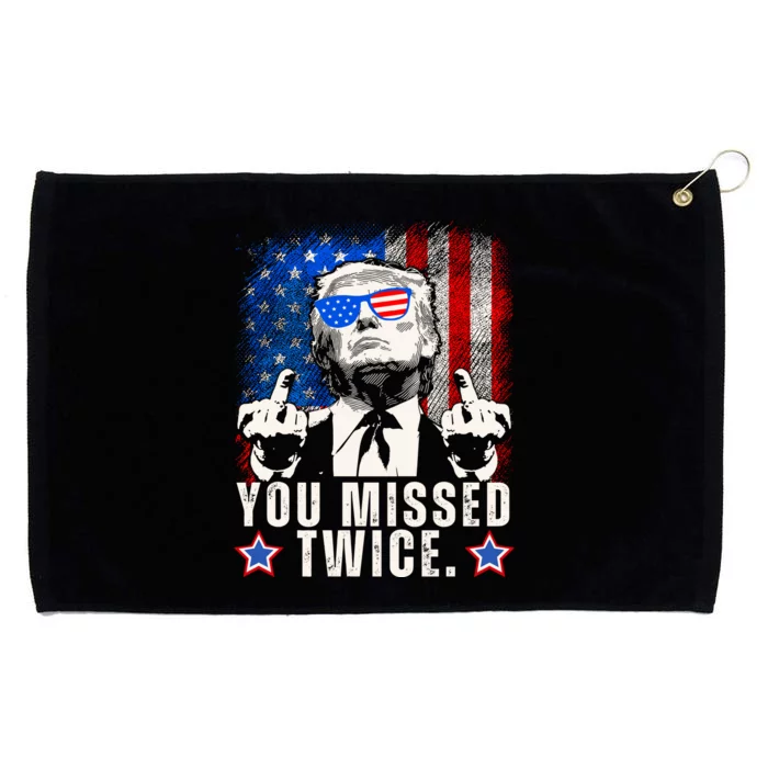 You Missed Twice Grommeted Golf Towel