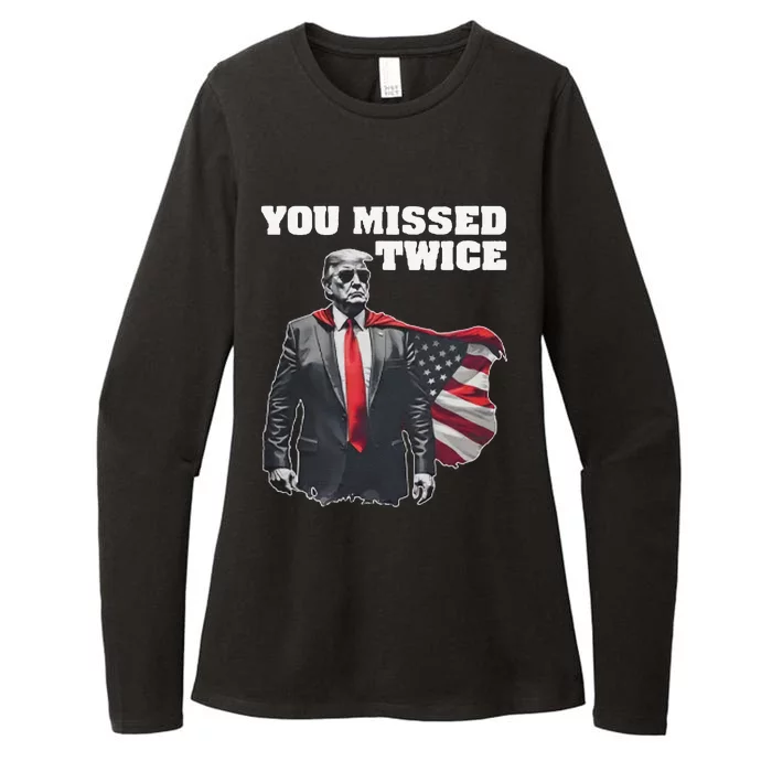 You Missed Twice Trum Gift Womens CVC Long Sleeve Shirt