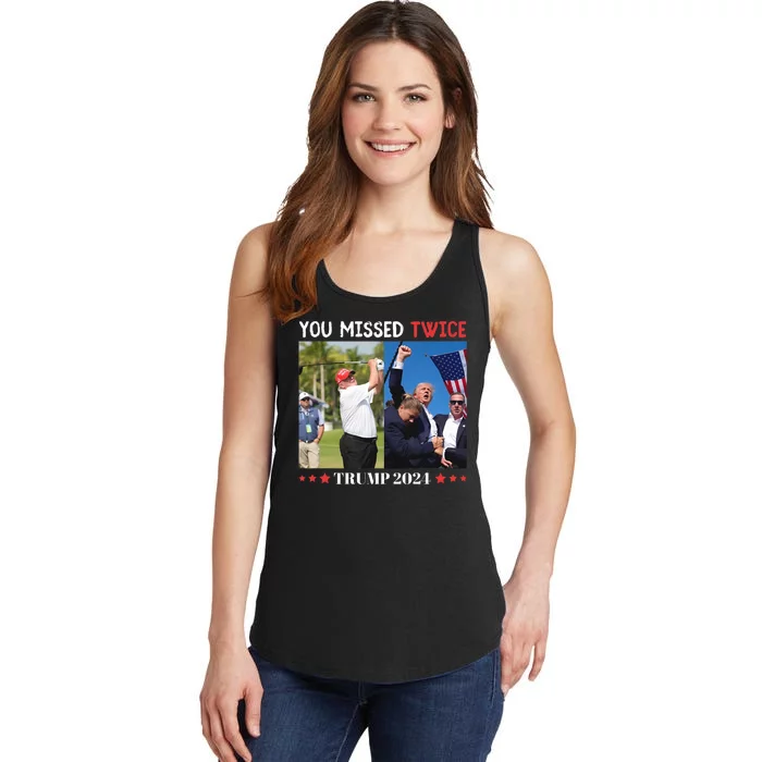 You Missed Twice Trump Florida Trump 2024 Ladies Essential Tank