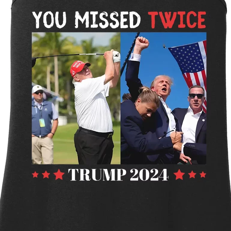 You Missed Twice Trump Florida Trump 2024 Ladies Essential Tank