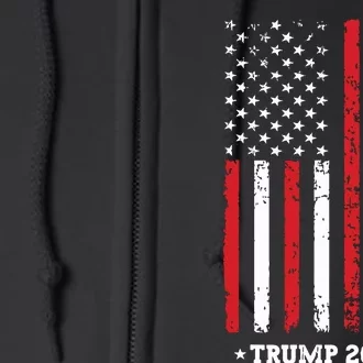 You Missed Twice You Missed Again Trump 2024 Us Flag Full Zip Hoodie