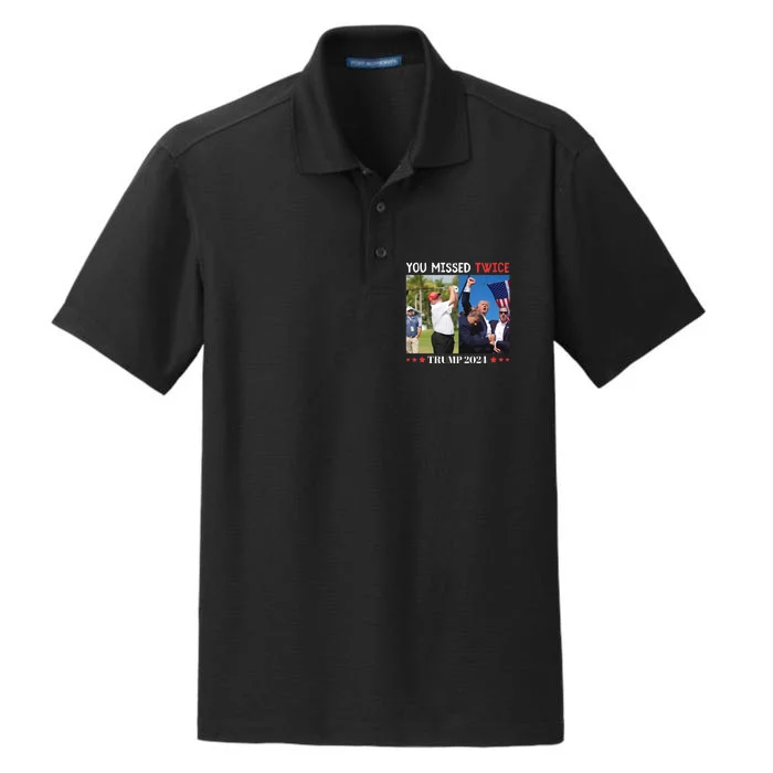 You Missed Twice Trump Florida Trump 2024 Dry Zone Grid Performance Polo