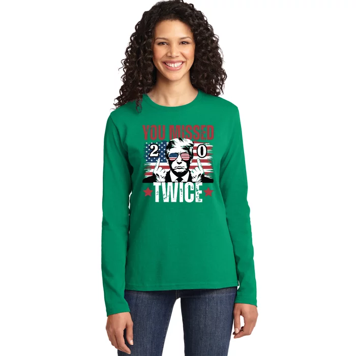 You Missed Twice 20 Ladies Long Sleeve Shirt