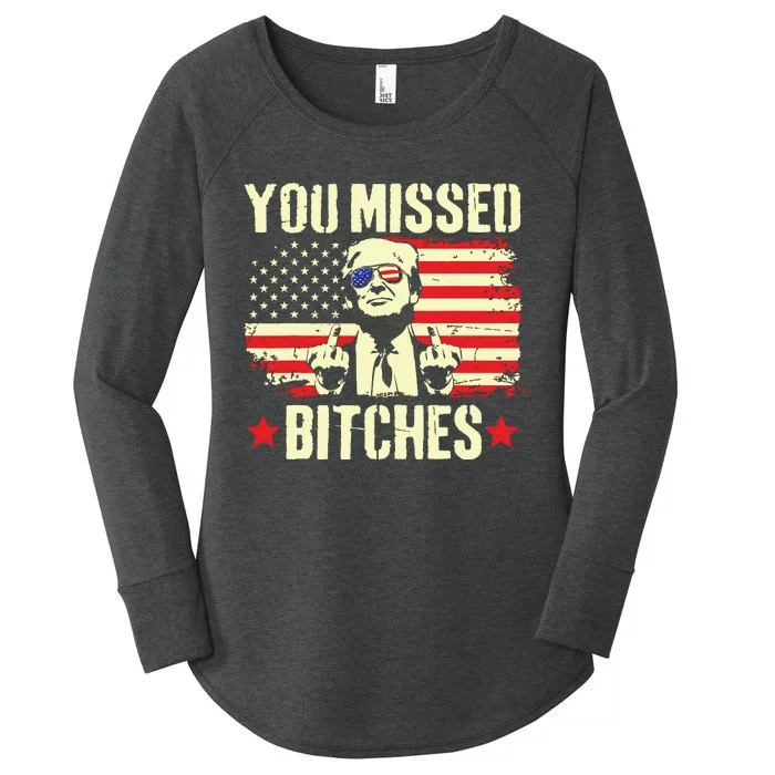 You Missed Trump 2024 You Missed Women's Perfect Tri Tunic Long Sleeve Shirt