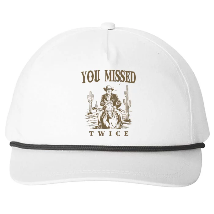 You Missed Twice Trump Cow 2024 Presidential Election Snapback Five-Panel Rope Hat