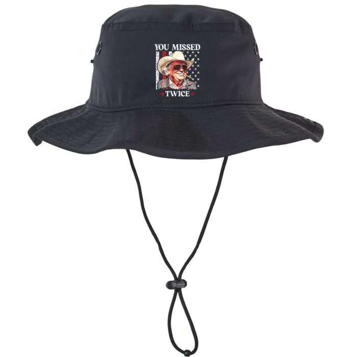 You Missed Twice Western Trump Cowboy Trump 2024 Legacy Cool Fit Booney Bucket Hat