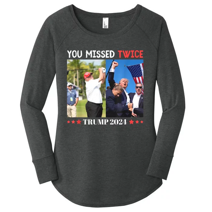 You Missed Twice Trump Florida Trump 2024 Women's Perfect Tri Tunic Long Sleeve Shirt