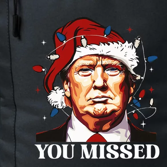 You Missed Trump 2024 Christmas Us American Flag Daily Commute Backpack