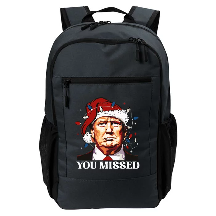 You Missed Trump 2024 Christmas Us American Flag Daily Commute Backpack