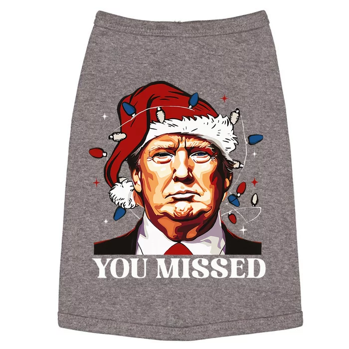 You Missed Trump 2024 Christmas Us American Flag Doggie Tank