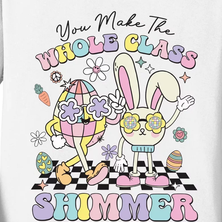 You Made The Hole Class Shimmer Retro Easter Day Teacher Life School Kids Long Sleeve Shirt