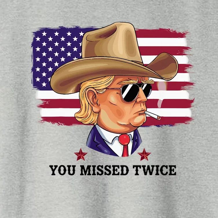 You Missed Twice Western Trump Women's Crop Top Tee