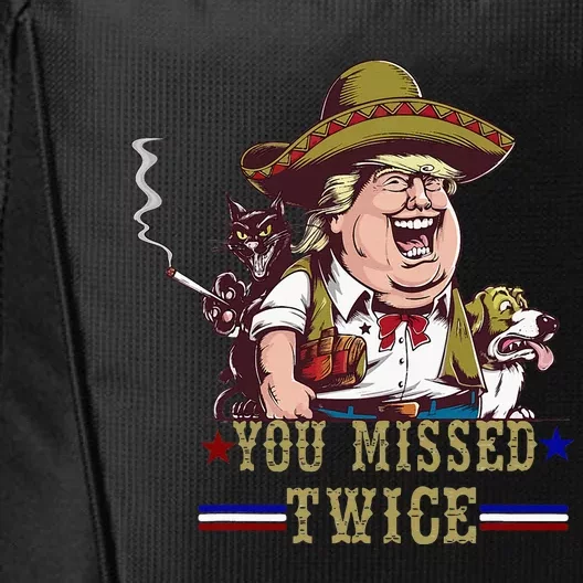 You Missed Twice Cow Western Trump 2024 Cats Dogs City Backpack